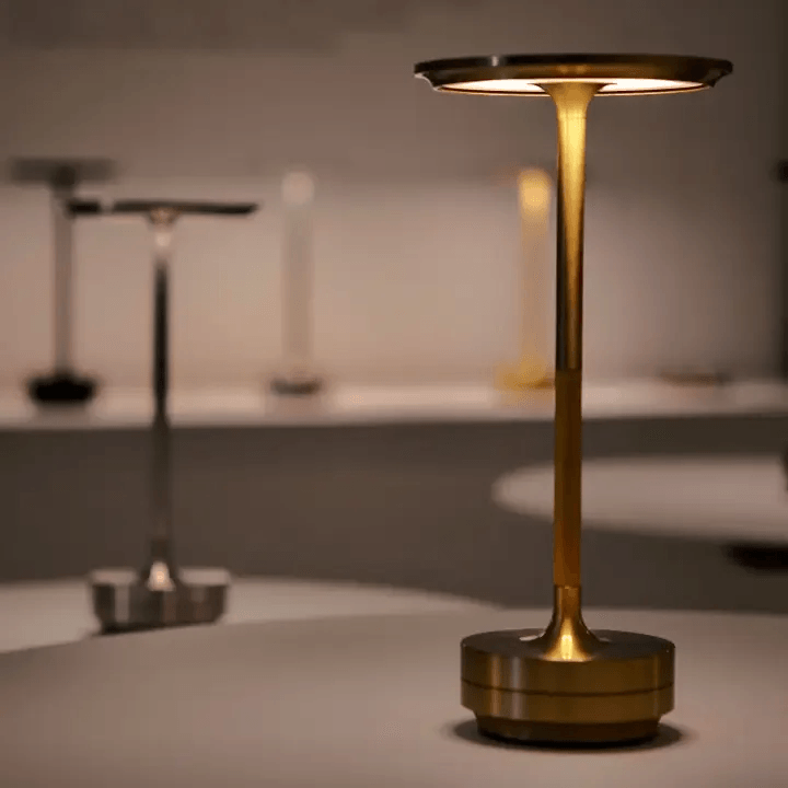 Metallic Cordless Rechargeable Waterproof Table Lamp - Present Them