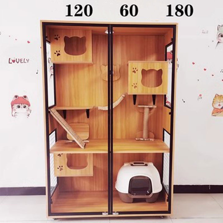 Sturdy Solid Wood Cat Cage Present Them