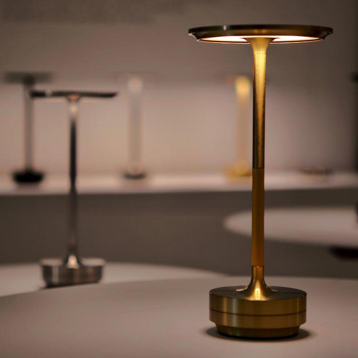Metallic Cordless Rechargeable Waterproof Table Lamp - Present Them