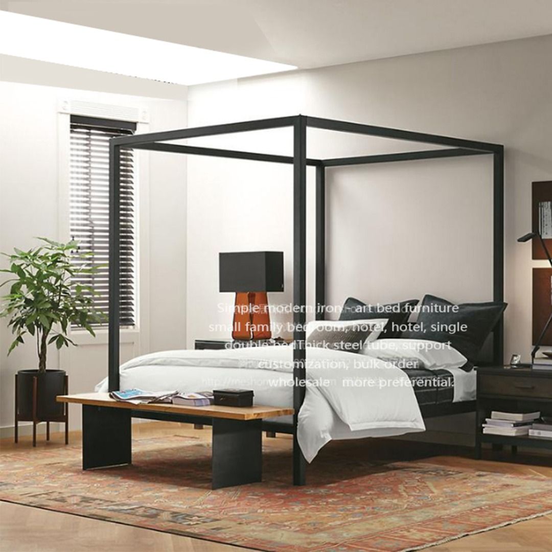 Masdio Modern Nordic Classic: Emerson Canopy Poster Bedframe with European Style