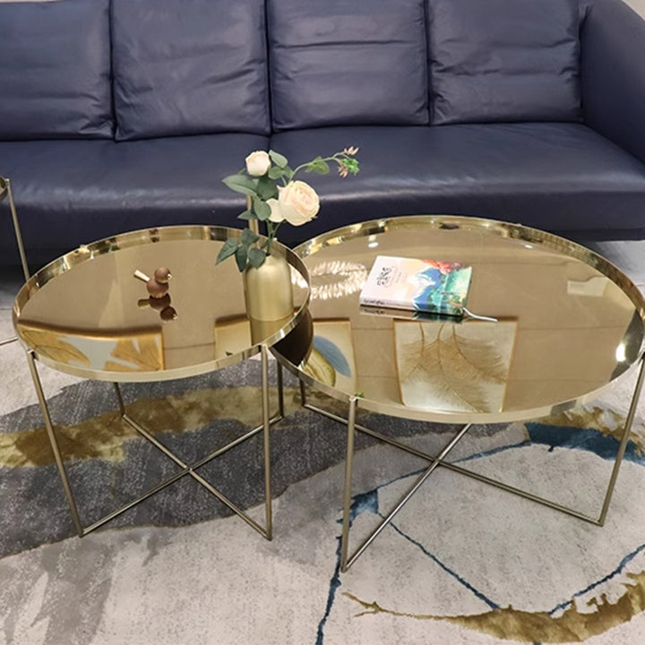 MAS-1964 Masdio Chrome Gold Side Table