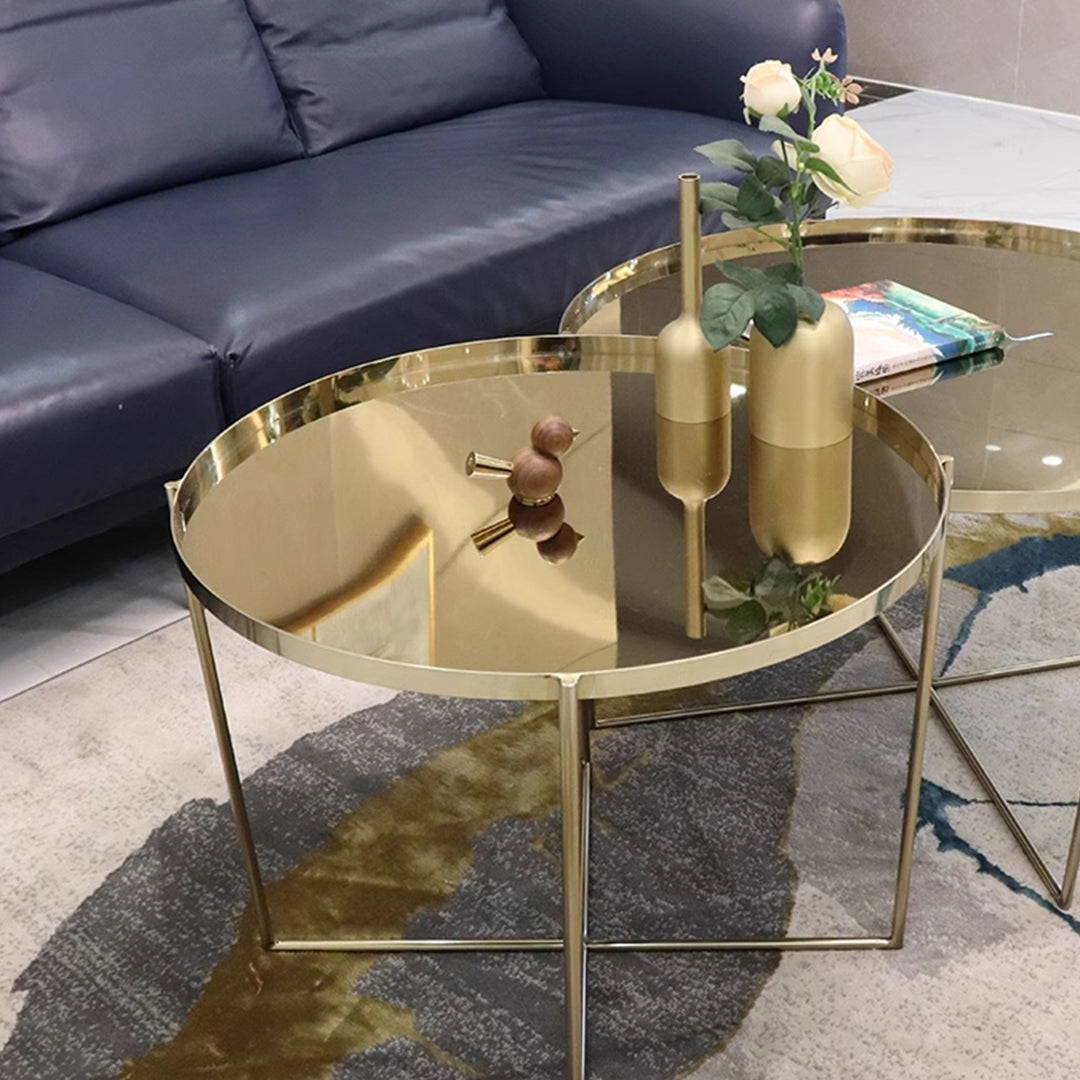 MAS-1964 Masdio Chrome Gold Side Table