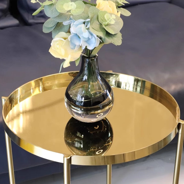 MAS-1964 Masdio Chrome Gold Side Table