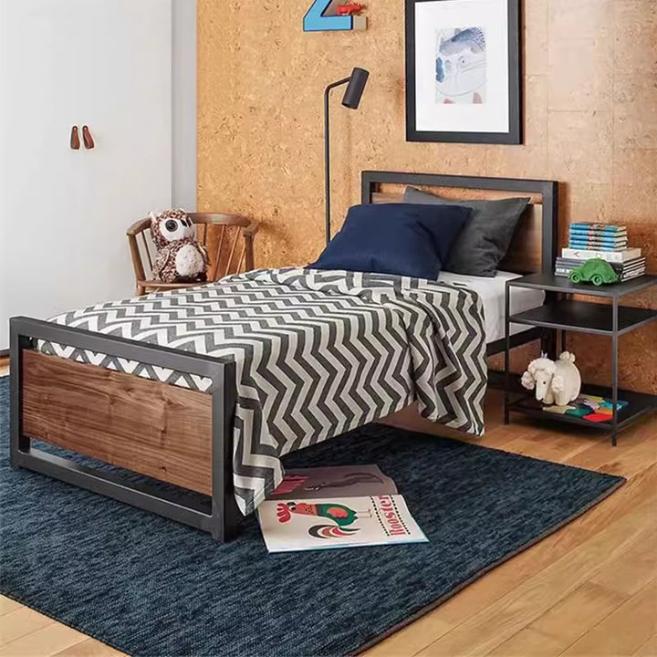 MAS-1956 Masdio Industrial Solid Wood Bedframe