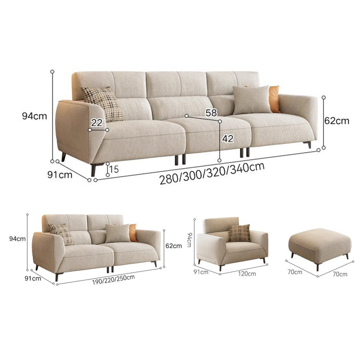 MAS-2084 Masdio Scandinavian Fabric Sofa