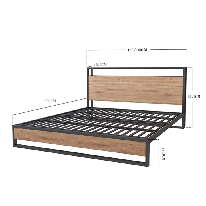 MAS-1967 Masdio Modern Industrial Bedframe