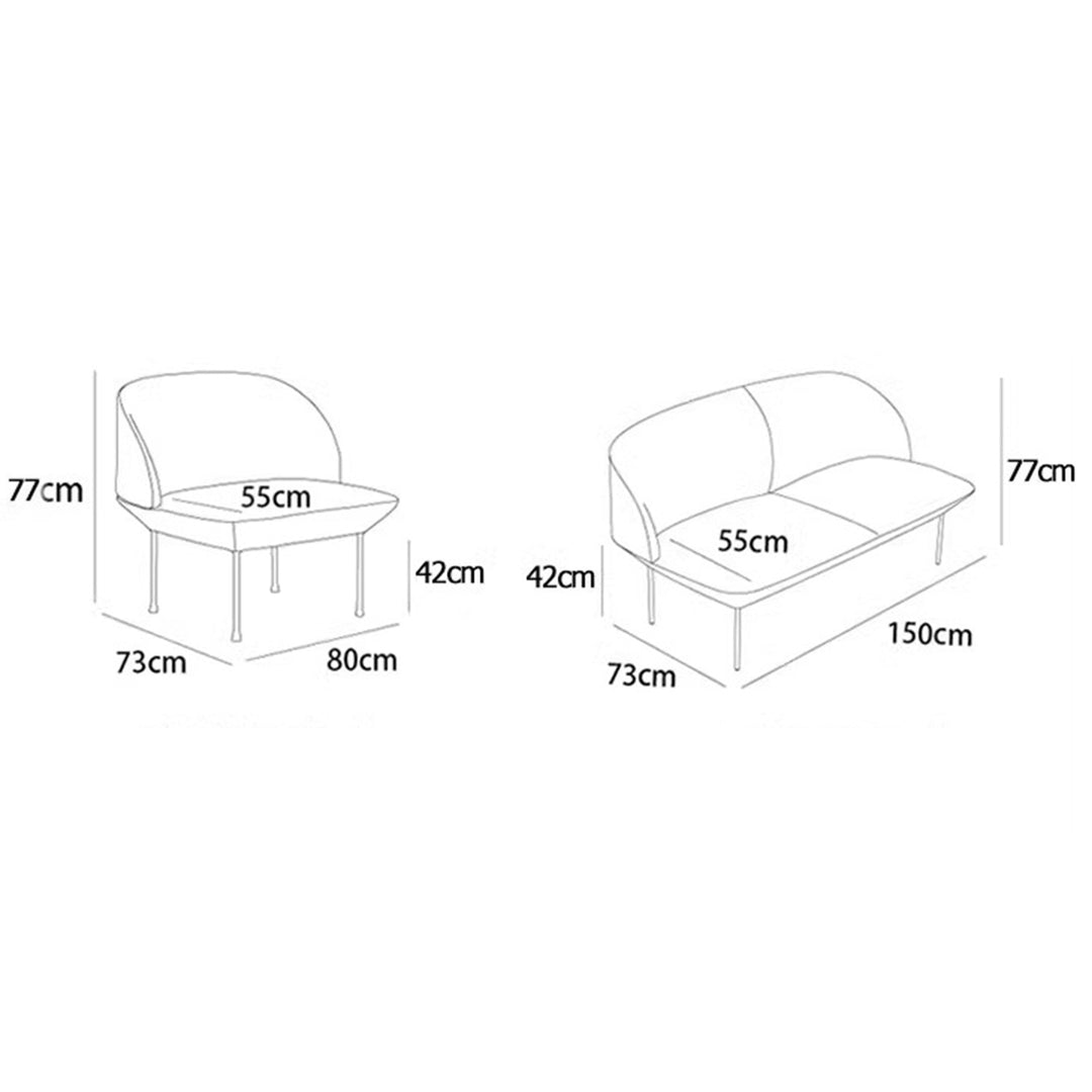 MAS-2153 Masdio Postmodern Fabric Sofa