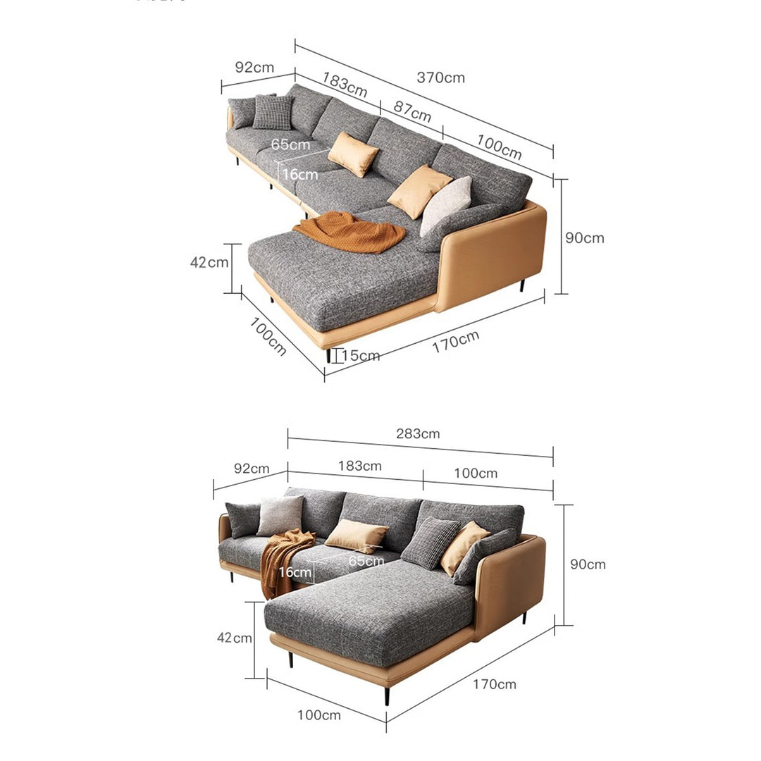 MAS-2101 Masdio Modern Fabric Sectional Sofa