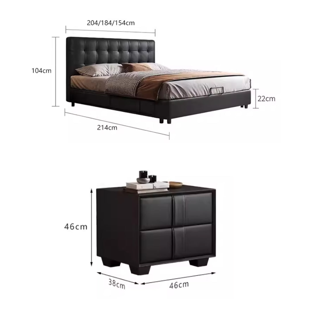 MAS-4121 Masdio Modern Leather Storage Bedframe Masdio