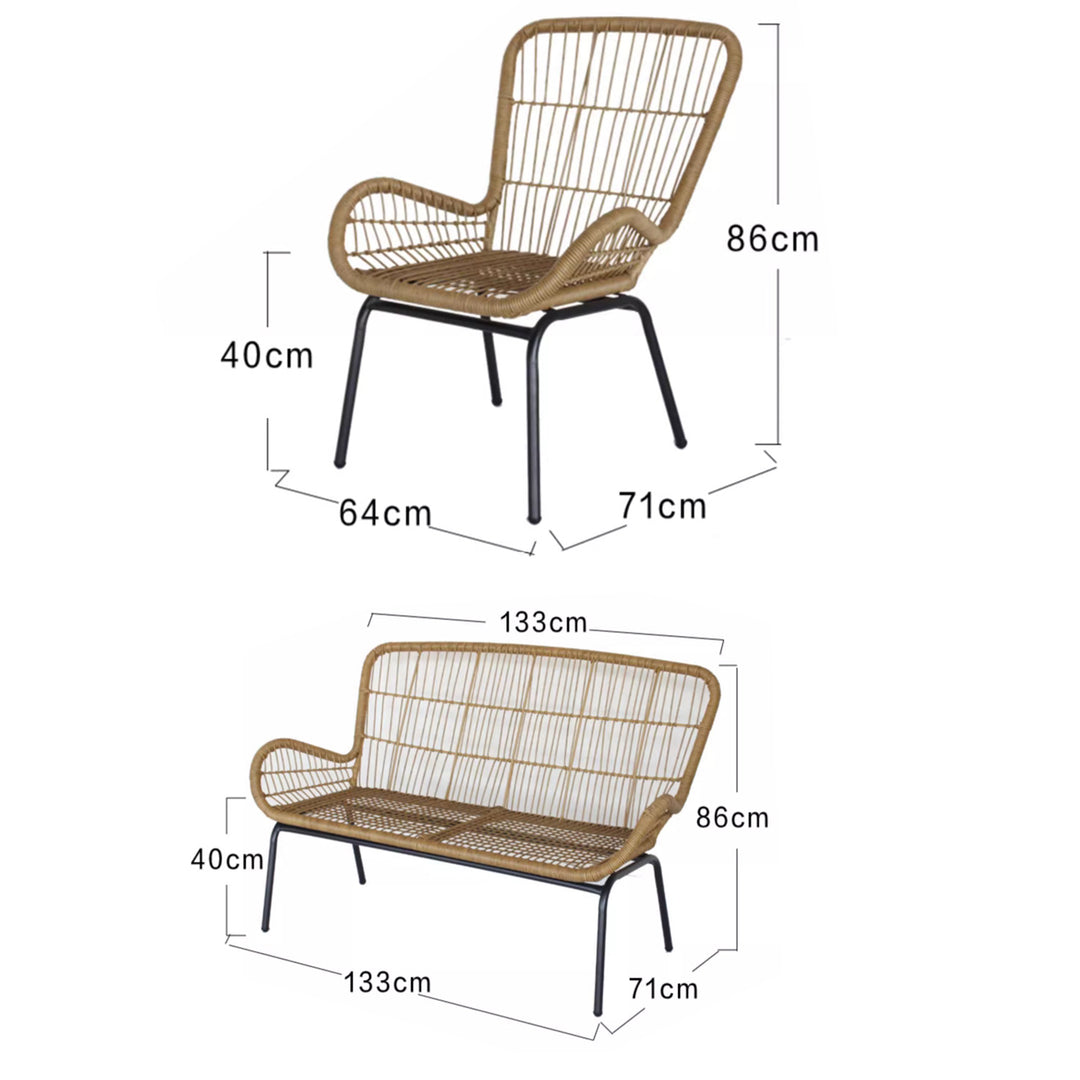 MAS-2155 Masdio Rattan Outdoor Table And Chairs