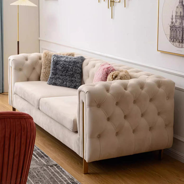 MAS-2162 Masdio Victorian Velvet Tufted Sofa