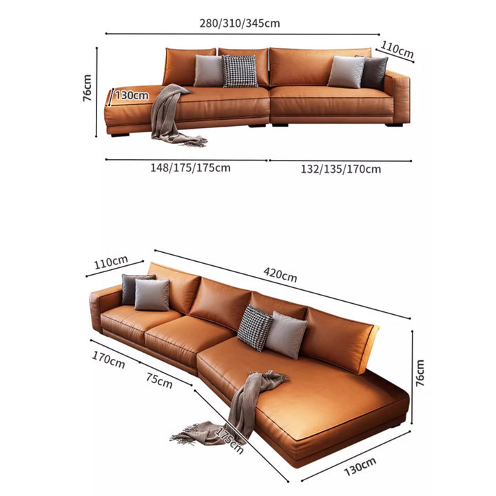 MAS-2026 Masdio Modern Leather Sofa