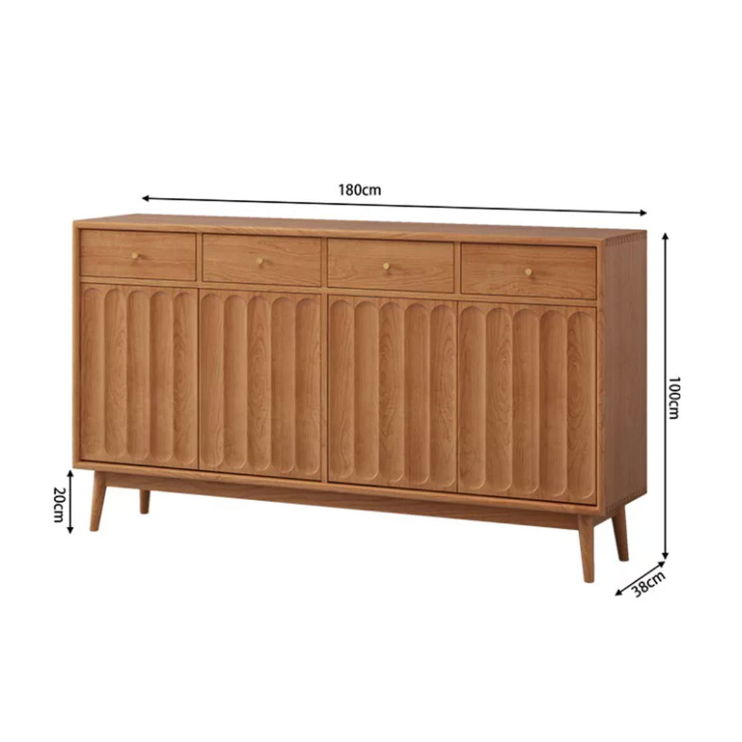 MAS-4166 Masdio Japandi Solid Wood Shoe Cabinet Masdio
