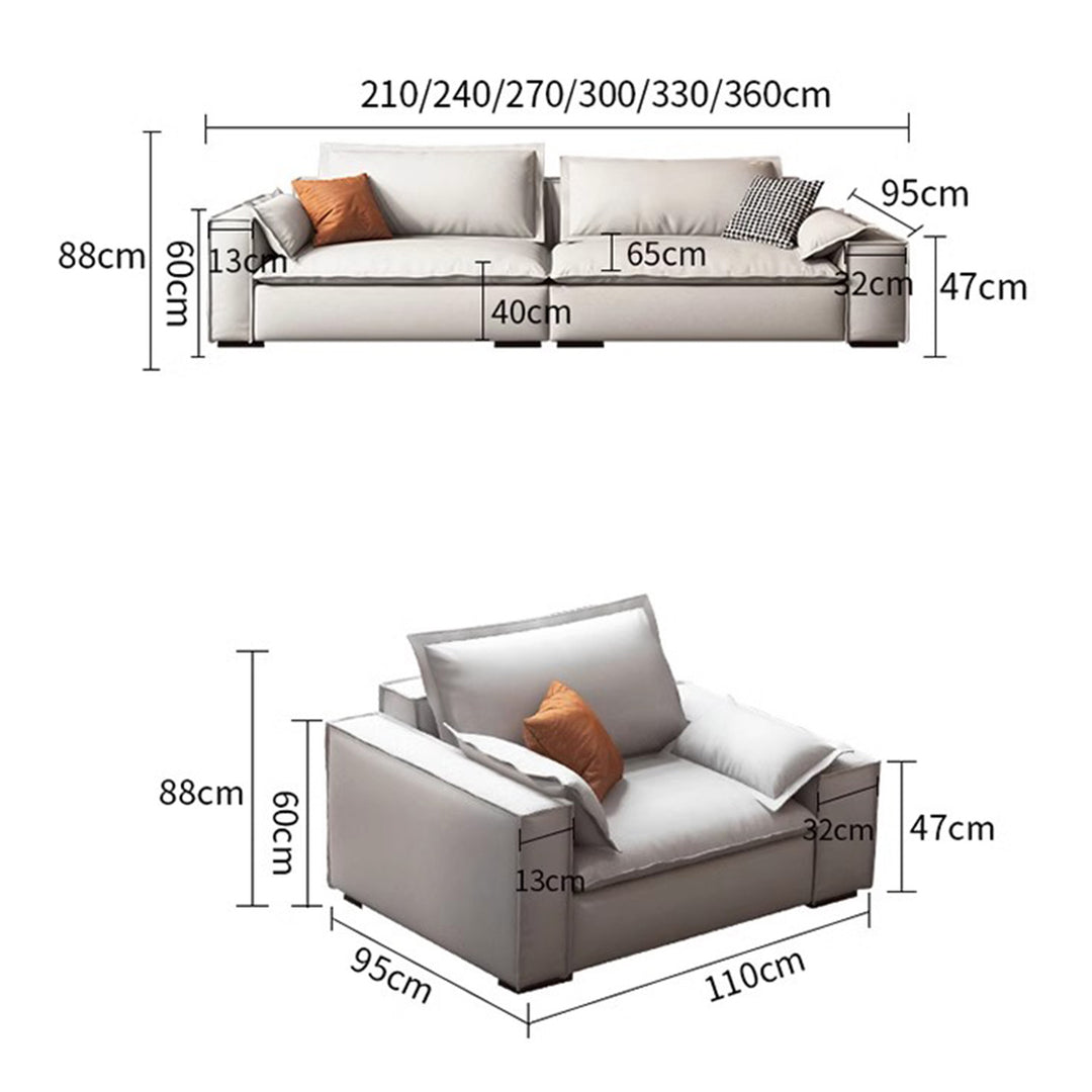 MAS-2053 Masdio Modern Leather Sofa