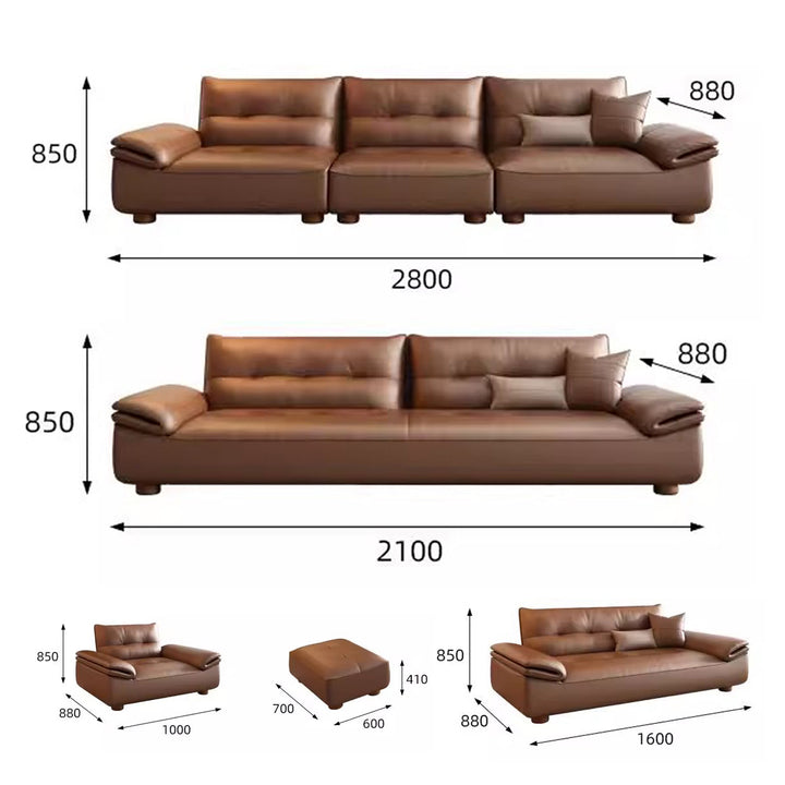 MAS-2079 Masdio Modern Leather Sofa