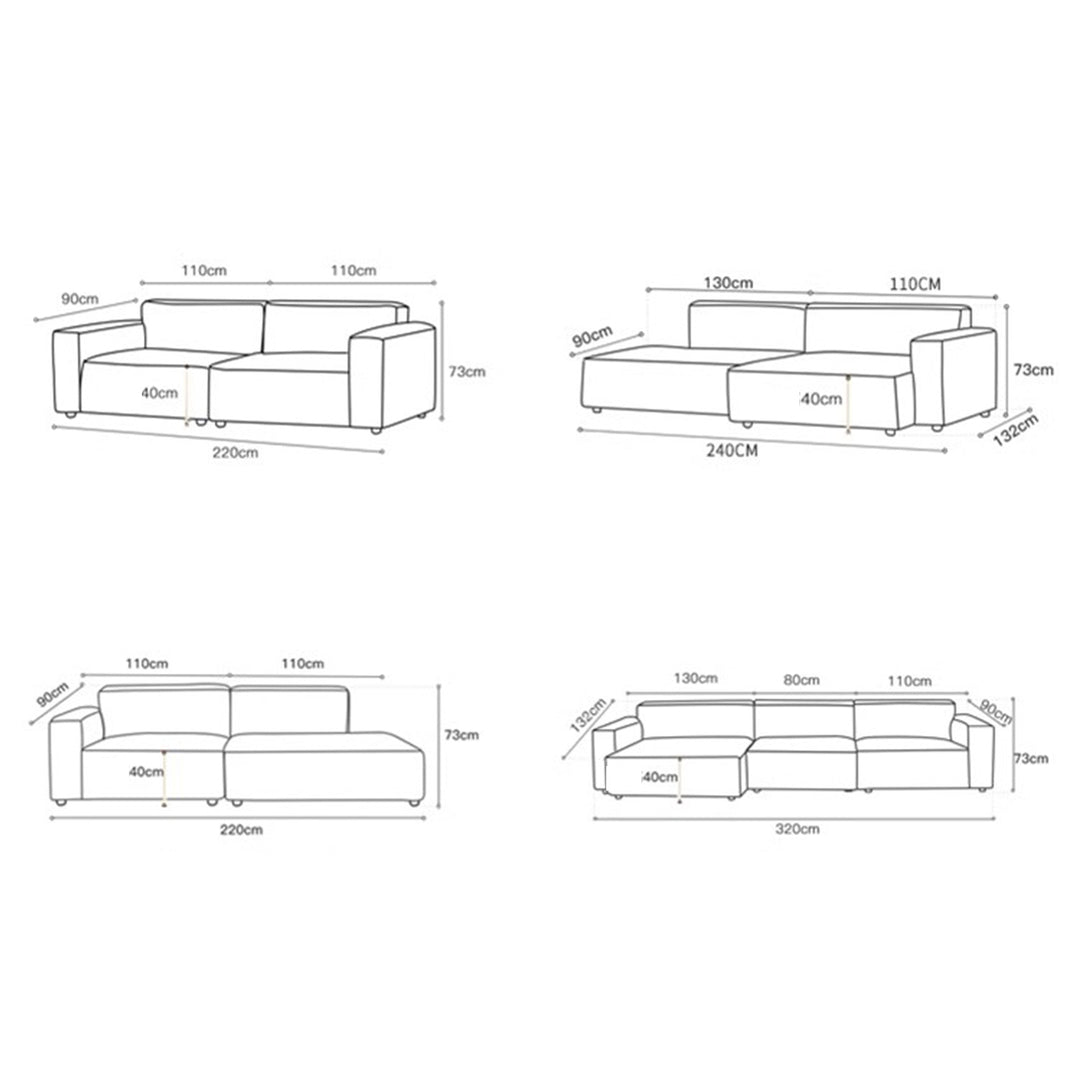 MAS-2036 Masdio Modern Modular Leather Sofa