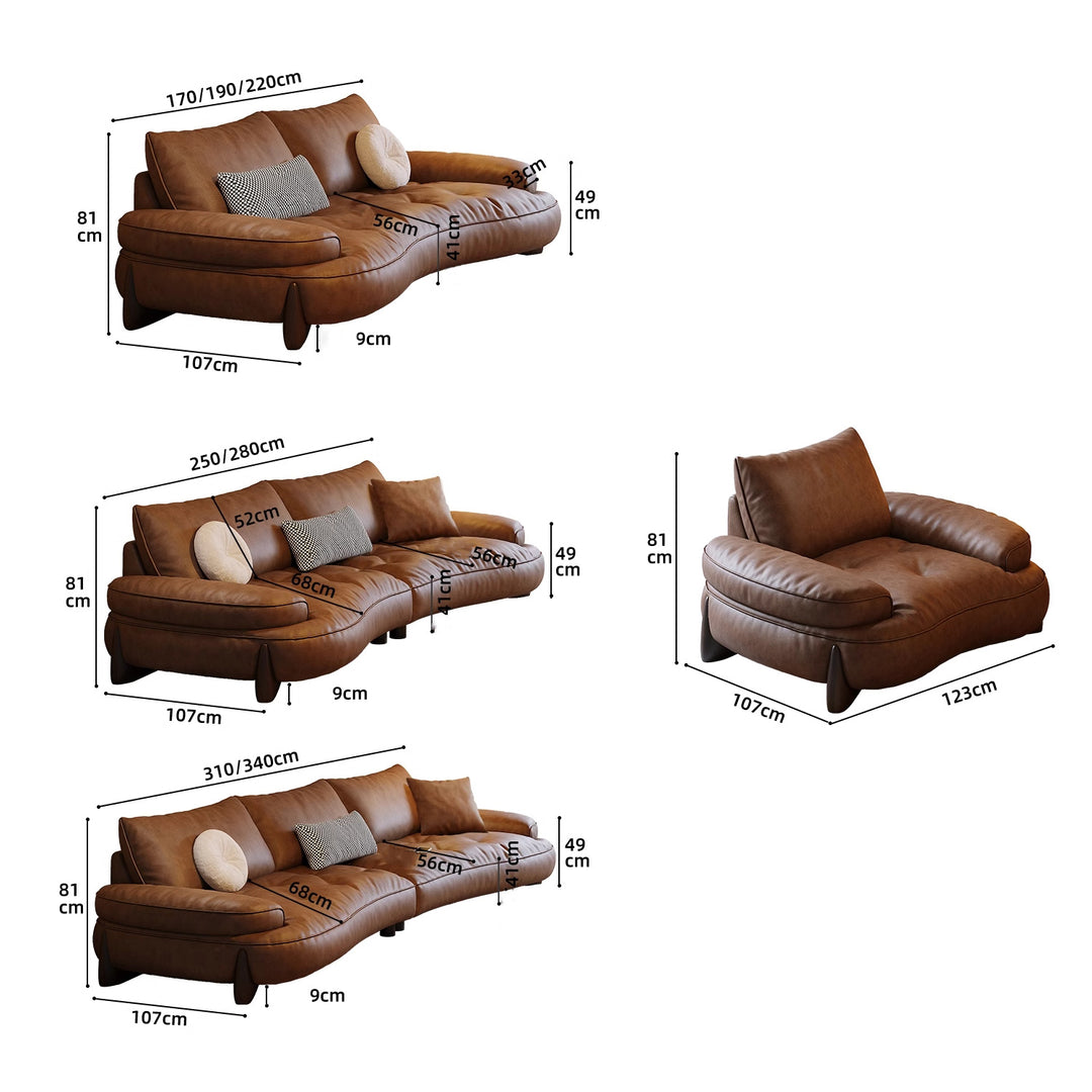 MAS-2099 Masdio Modern Leather Sofa