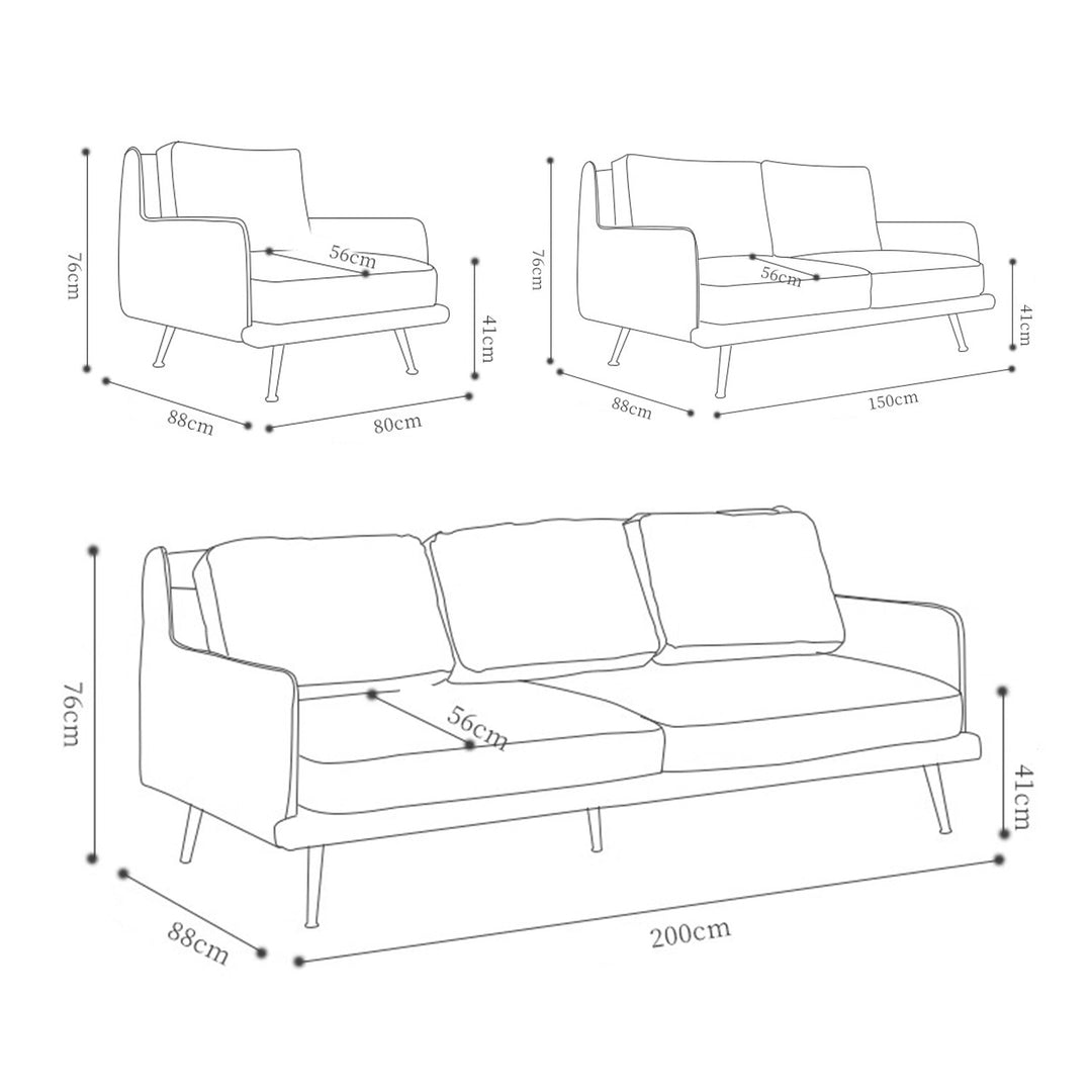 MAS-2075 Masdio Modern Leather Sofa