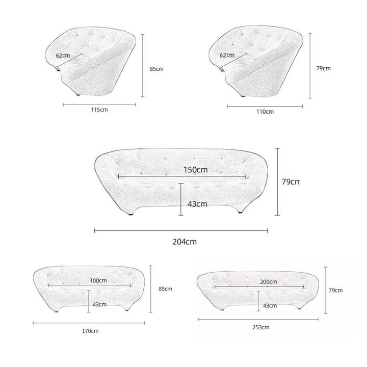 MAS-2086 Masdio Modern Fabric Sofa