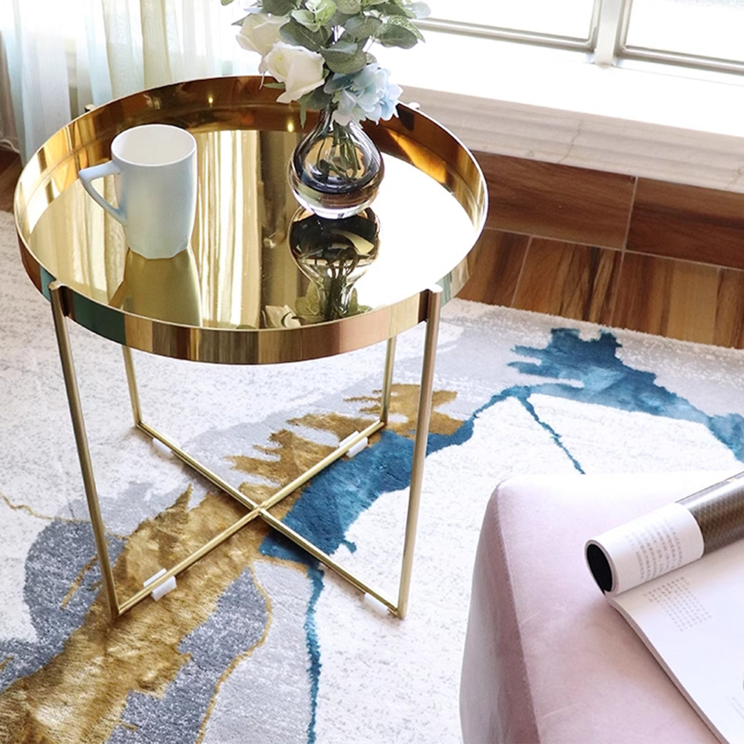 MAS-1964 Masdio Chrome Gold Side Table