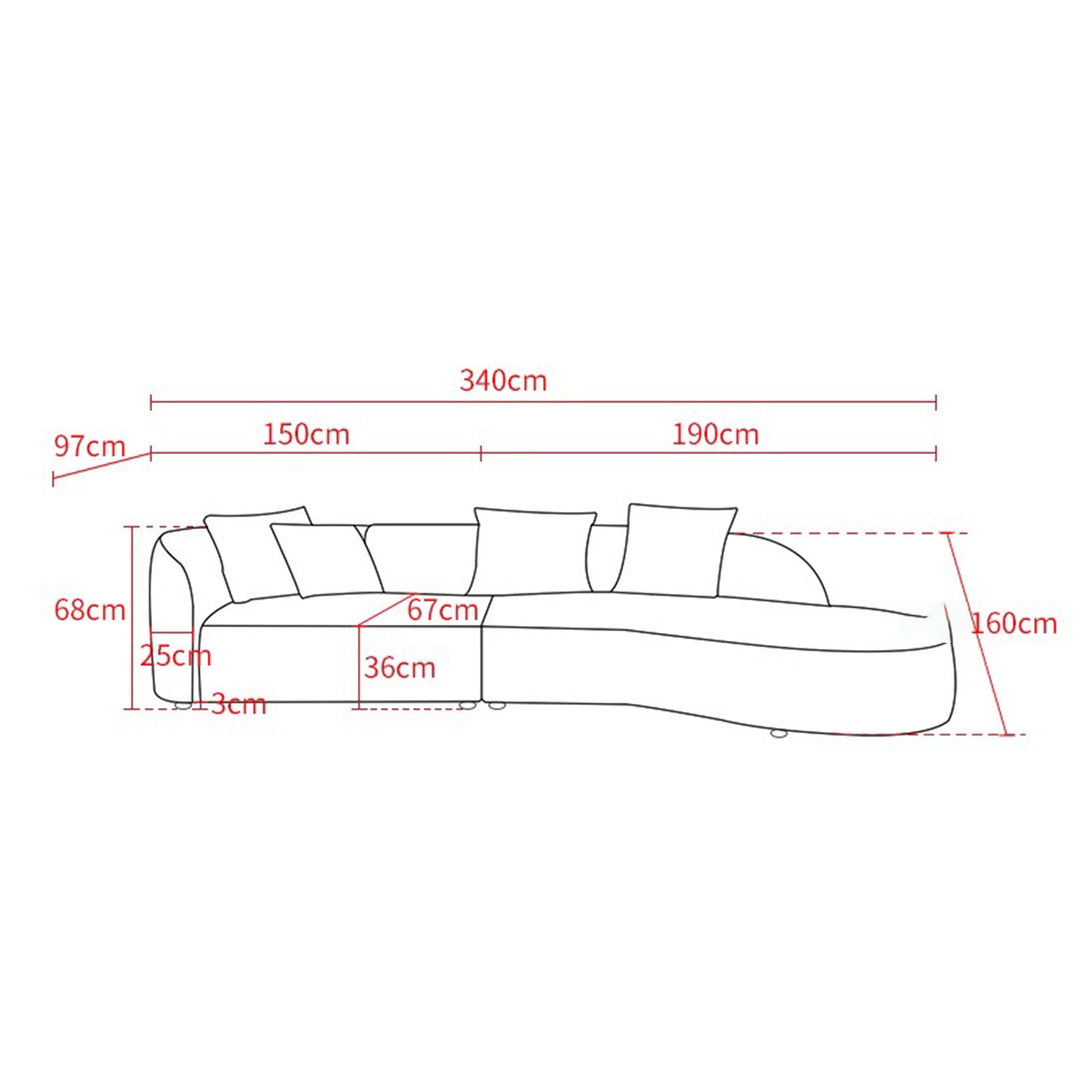 MAS-2029 Masdio Japandi Fabric Sofa