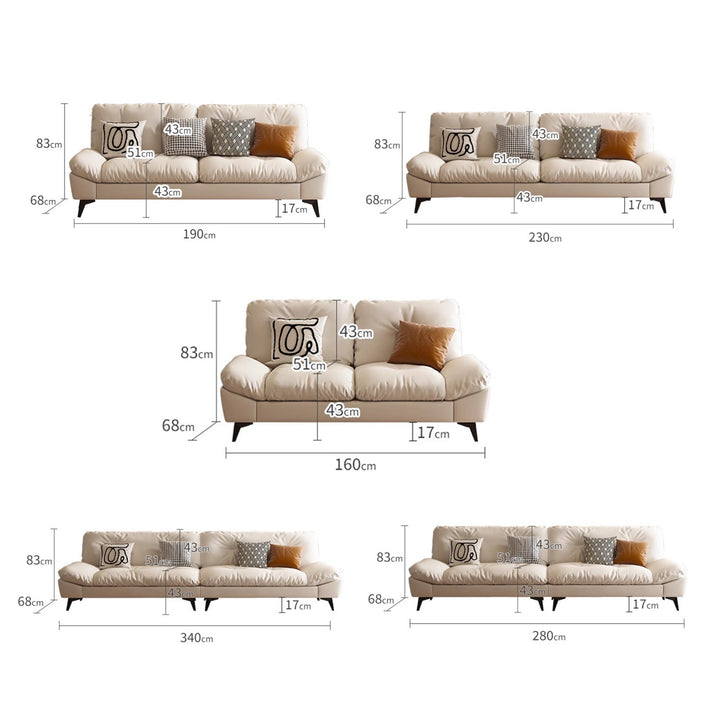 MAS-2096 Masdio Modern Leathaire Sofa