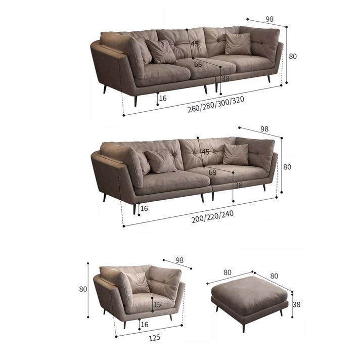 MAS-2094 Masdio Modern Leathaire Sofa