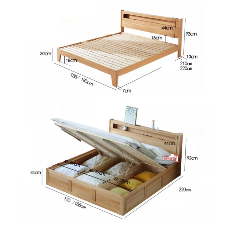 MAS-1965 Masdio Multimedia Solid Wood Bedframe