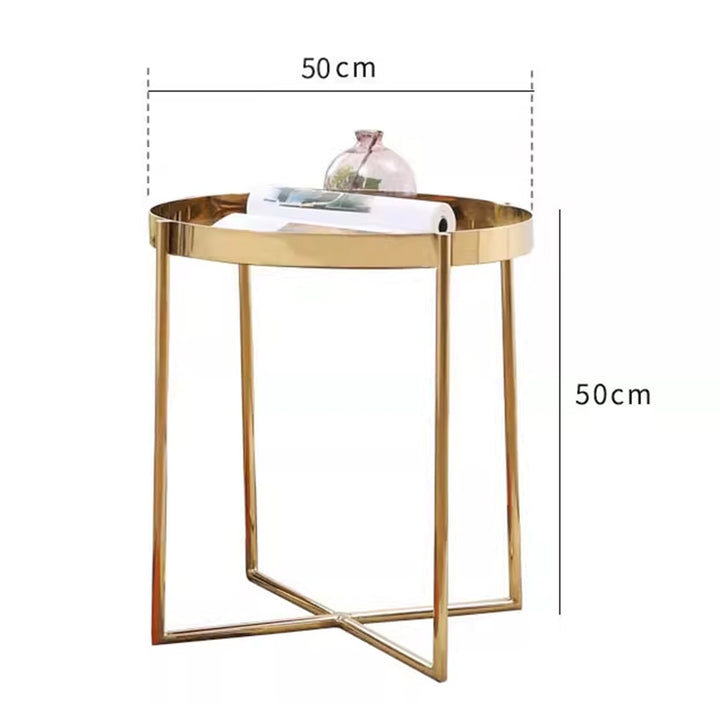 MAS-1964 Masdio Chrome Gold Side Table