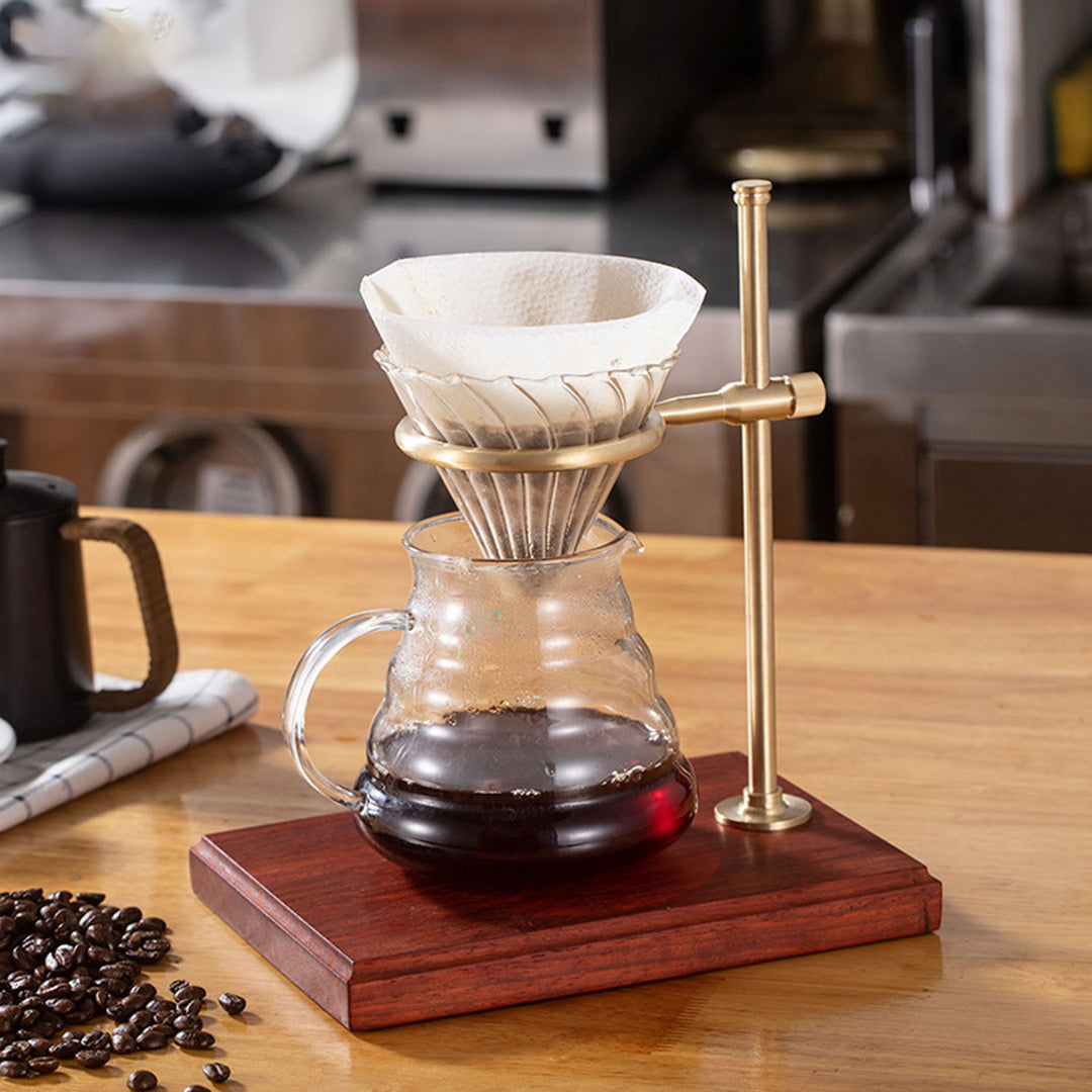 Black Walnut Pour-Over Coffee Stand