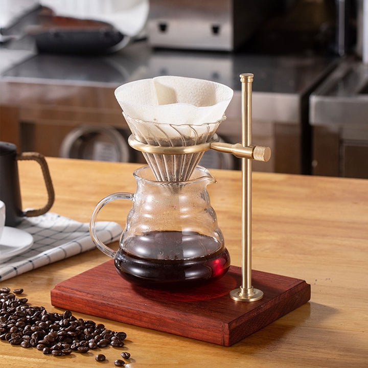 Black Walnut Pour-Over Coffee Stand