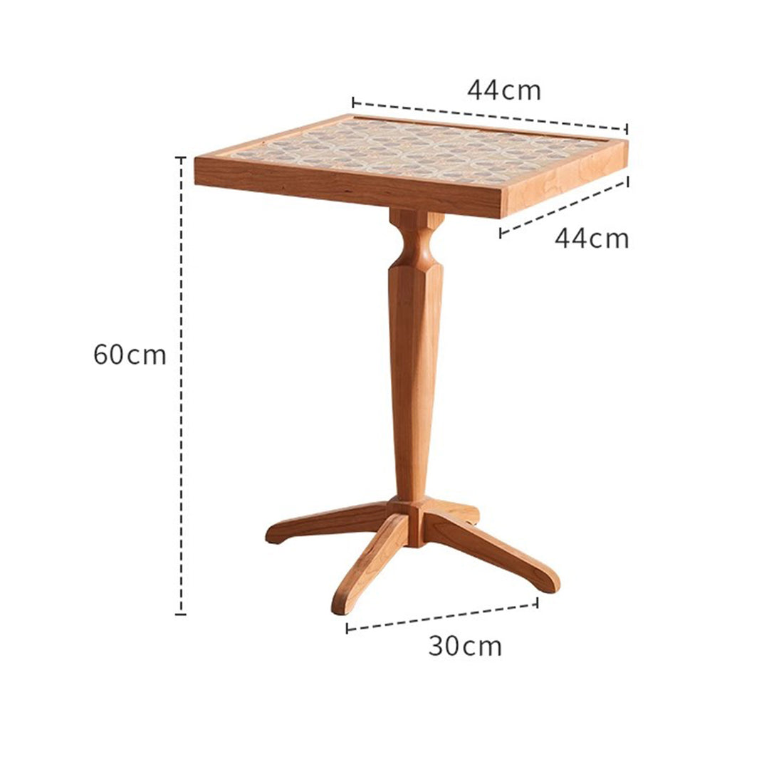 MAS-1250 Masdio Cherry Wood Geometric Dining Table Present Them