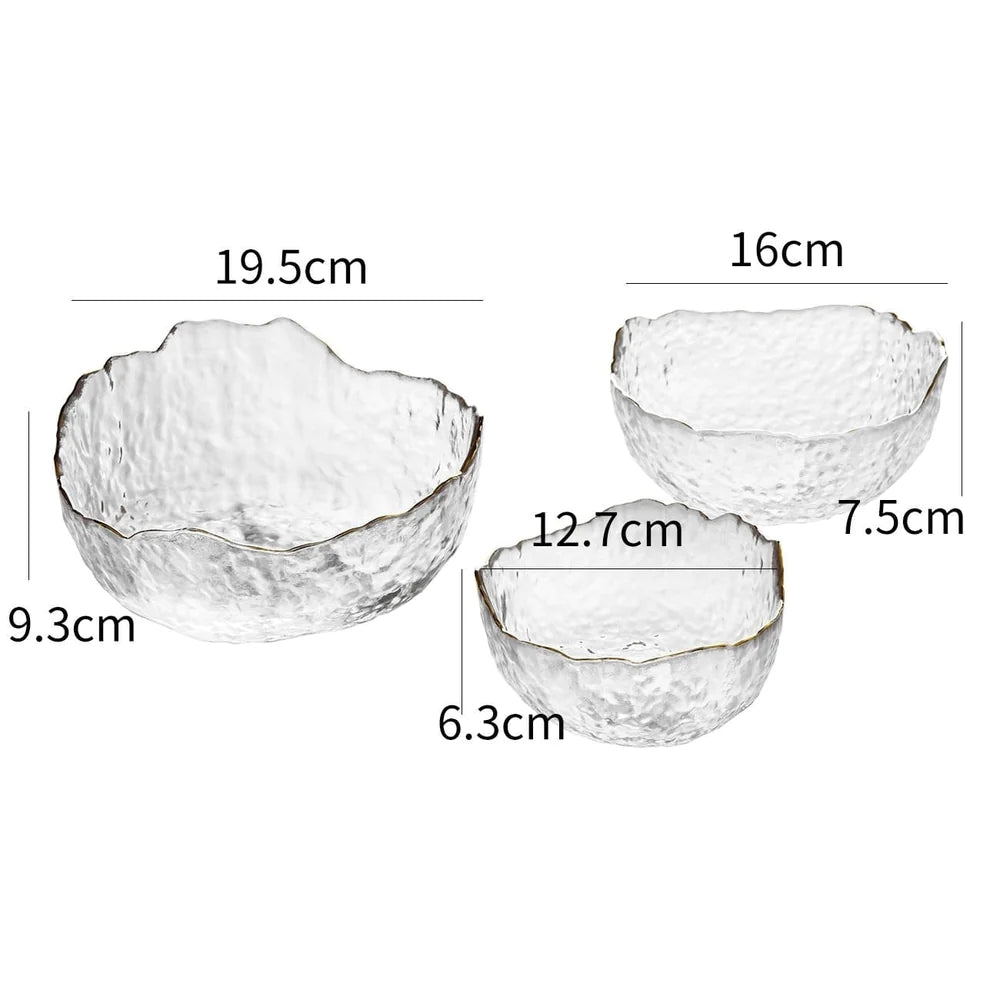 Class Glass Bowl (Set Of 3）