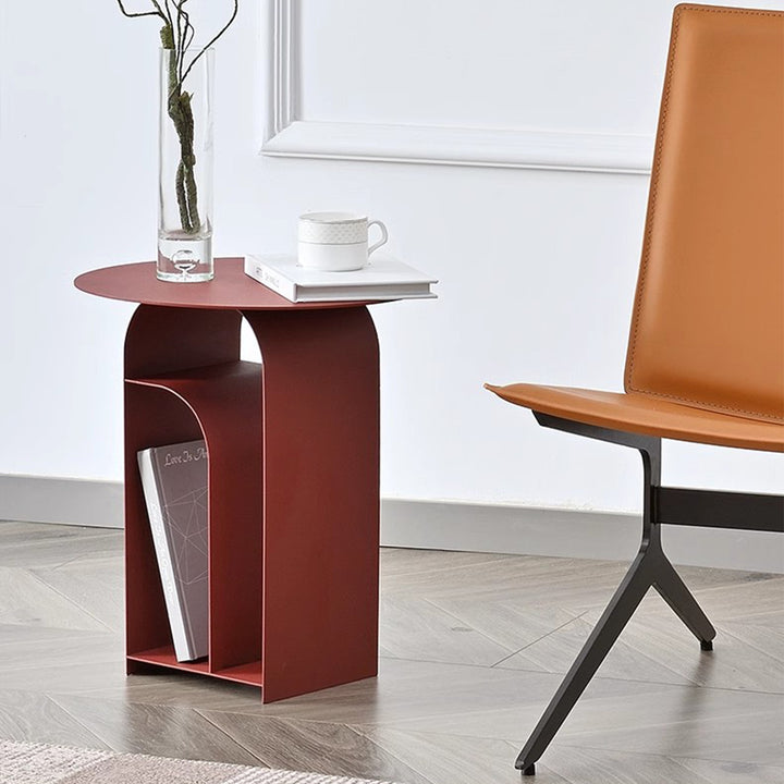 MAS-1261 Masdio Contemporary Bordeaux Red End Table