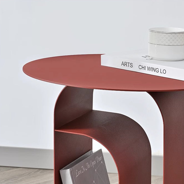 MAS-1261 Masdio Contemporary Bordeaux Red End Table