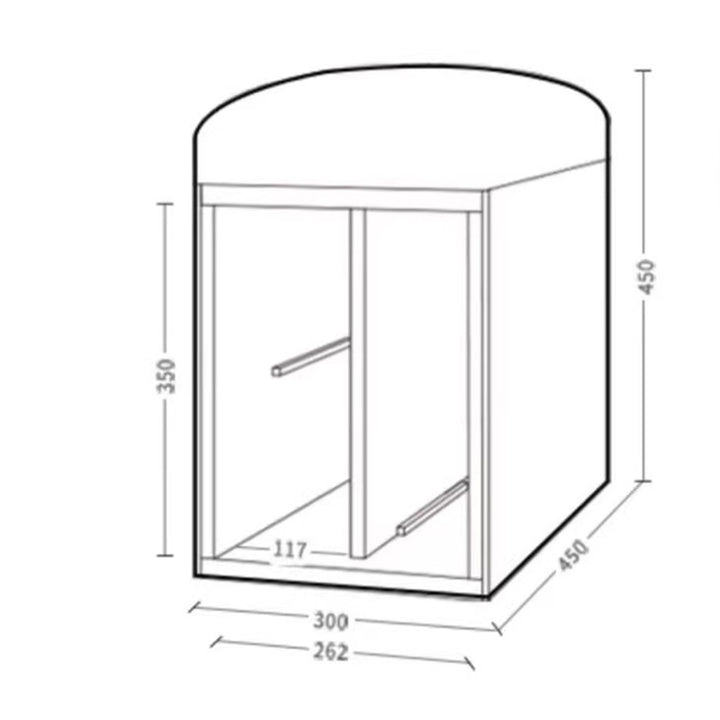 MAS-1340 Masdio Contemporary Cubbie Shoe Rack