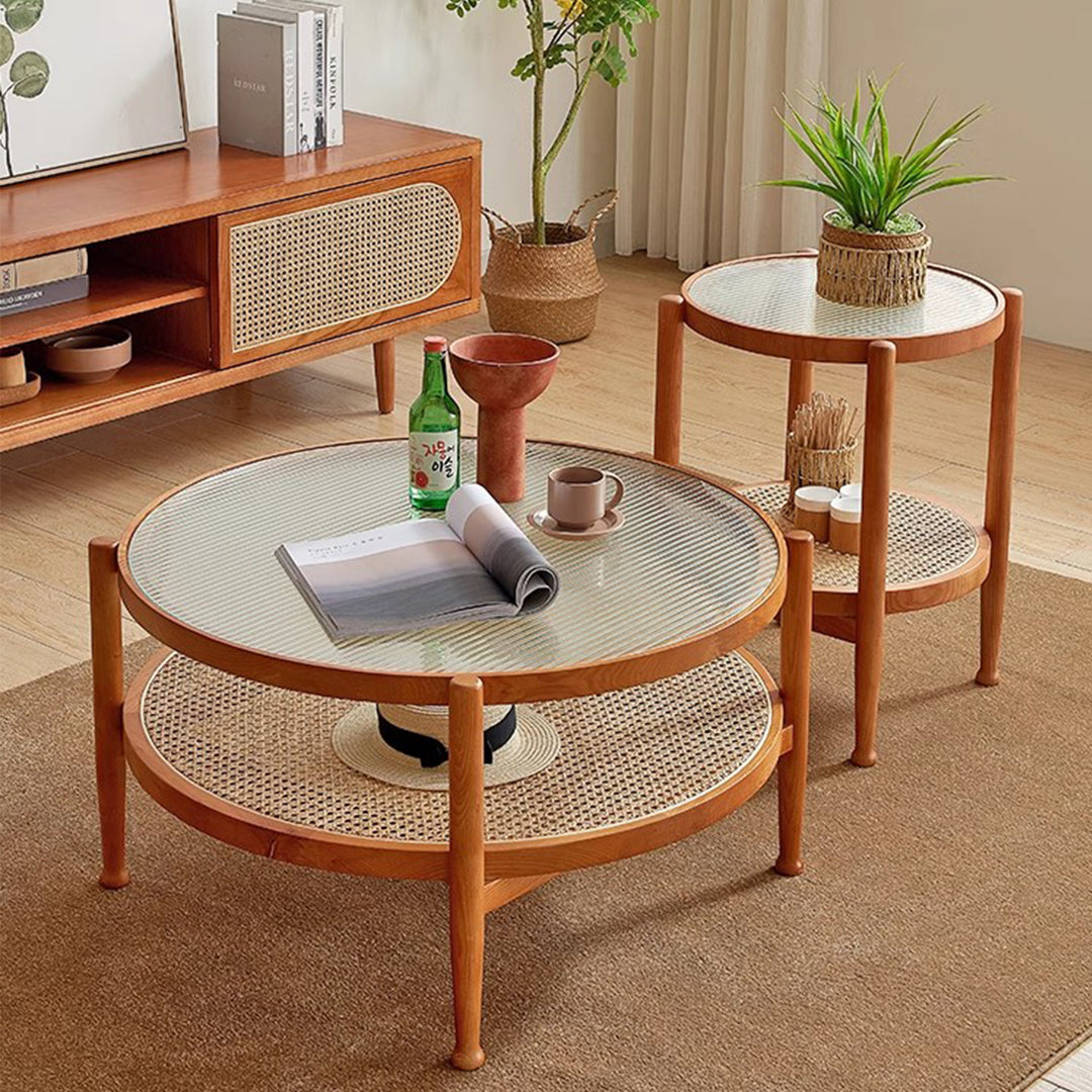 MAS-1257 Masdio Crafted Round Side Tables Set