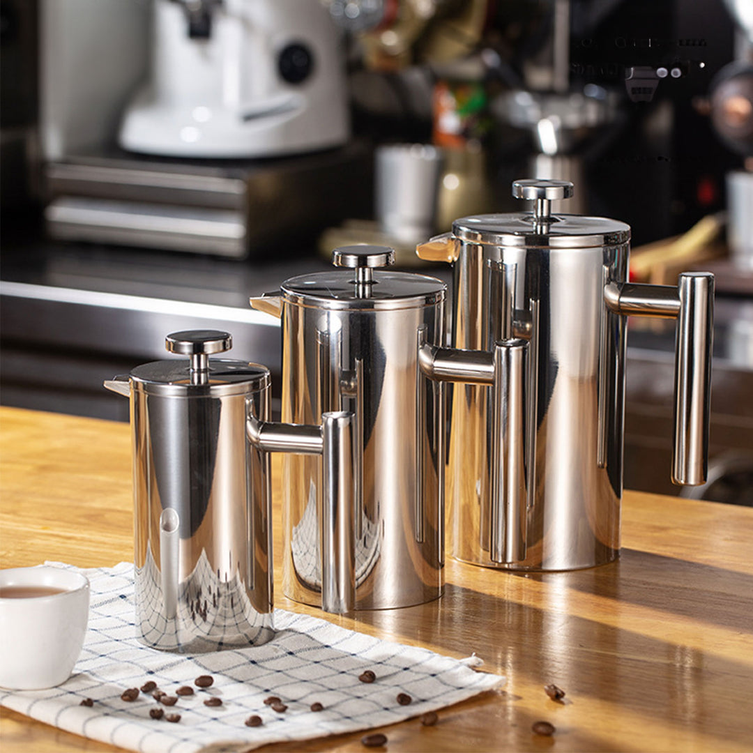 Double-Walled Stainless Steel French Press with Filter