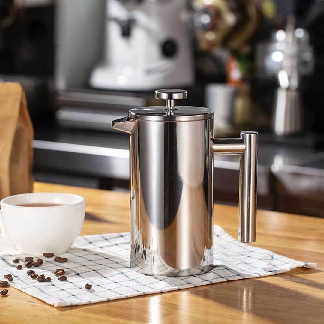 Double-Walled Stainless Steel French Press with Filter