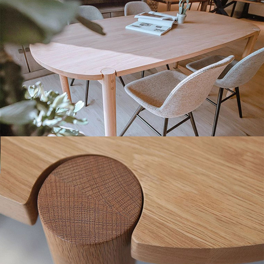 Elegant Oak Solid Wood Dining Table Present Them