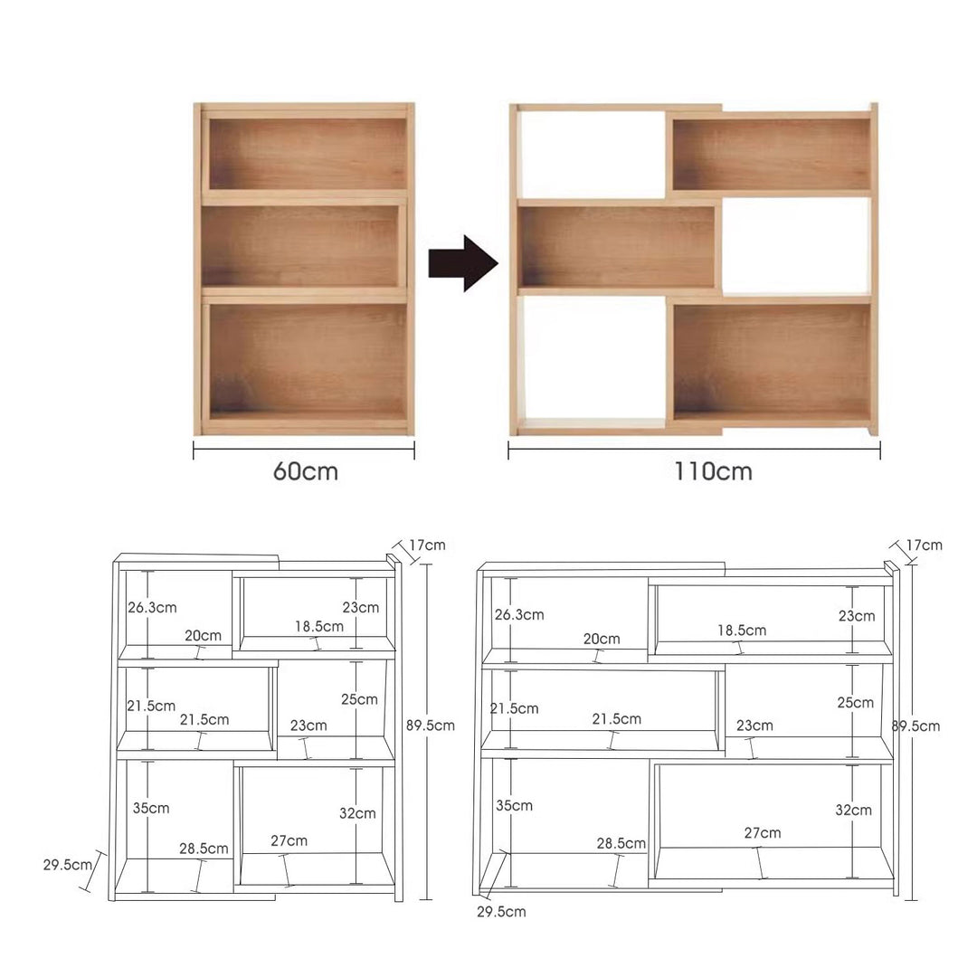 Expandable Wooden Bookshelf