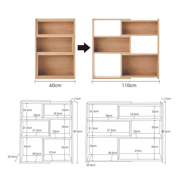 Expandable Wooden Bookshelf