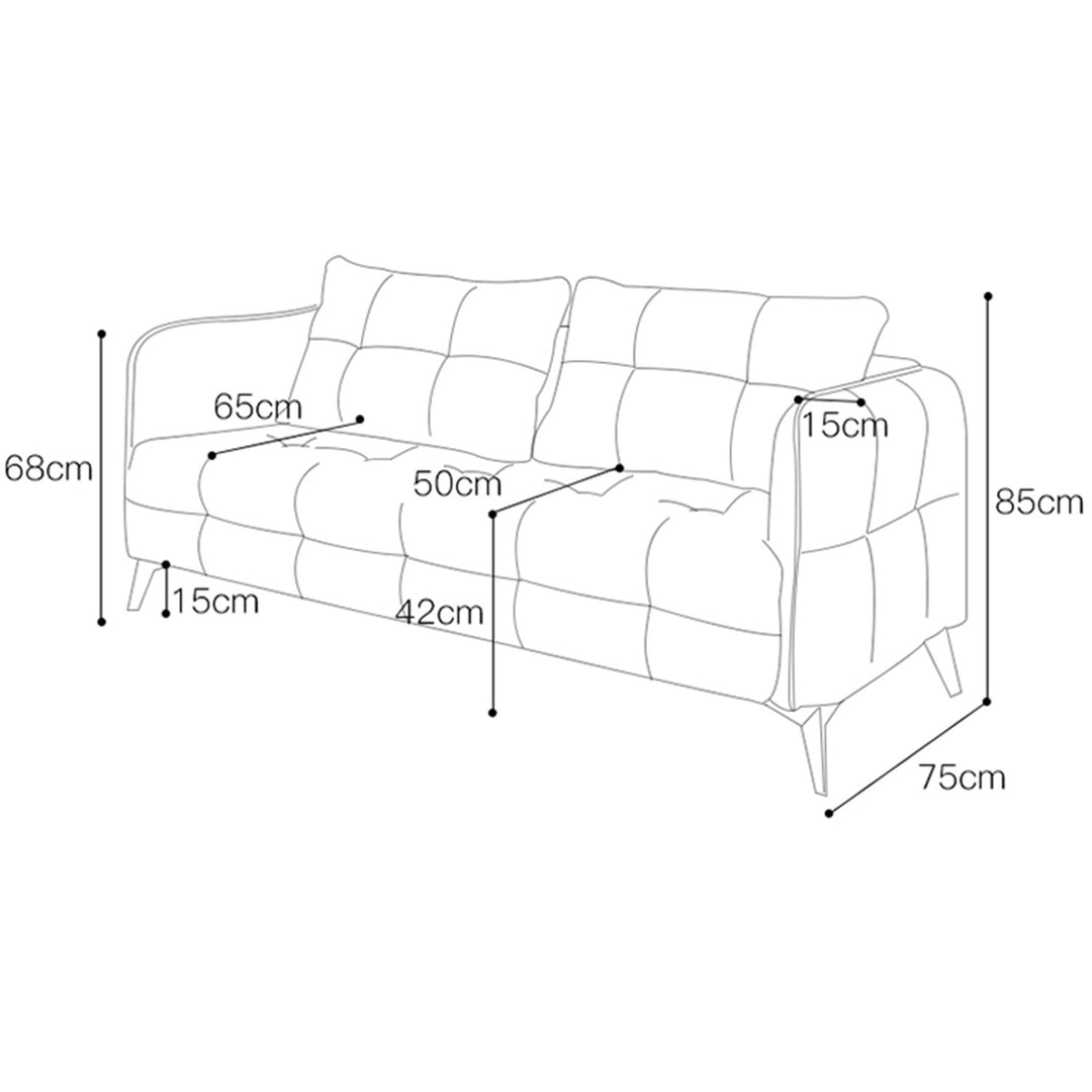 MAS-1599 Masdio Faux Leather Square Arm Sofa Masdio