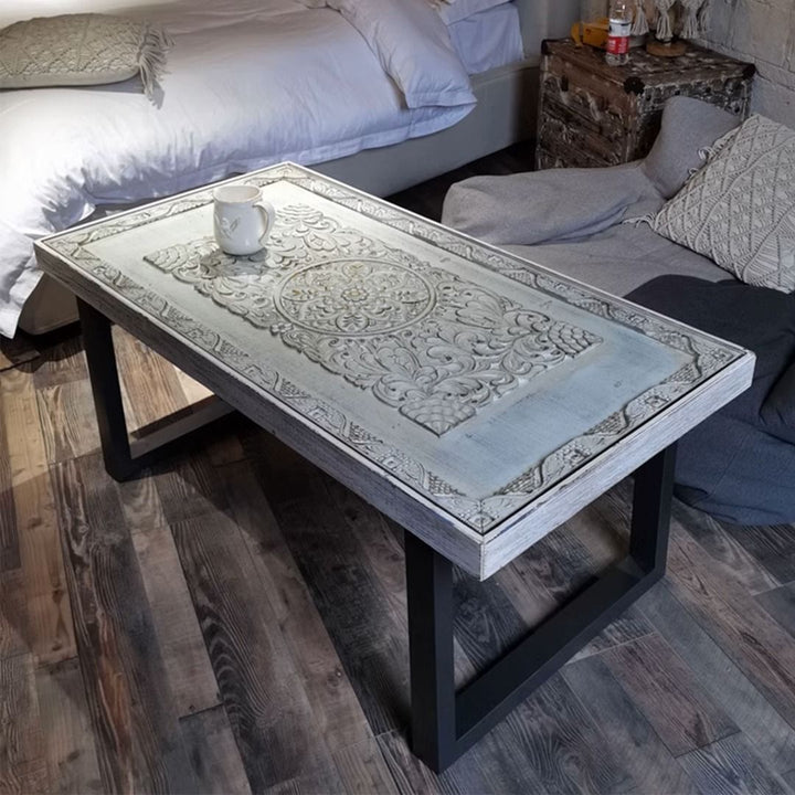 Handcrafted Solid Wood Accent Coffee Table