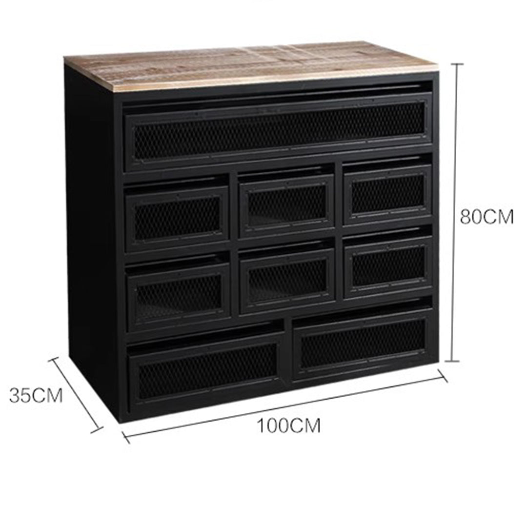 MAS-1373 Masdio Industrial 10-Drawer Chest of Drawers Masdio