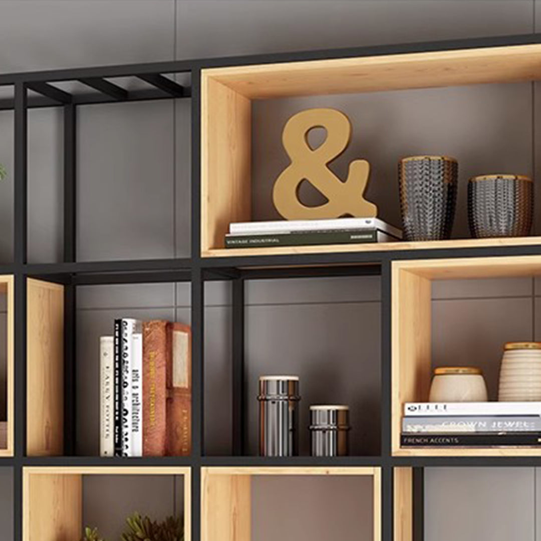 Industrial Wood Metal Shelf Partitions