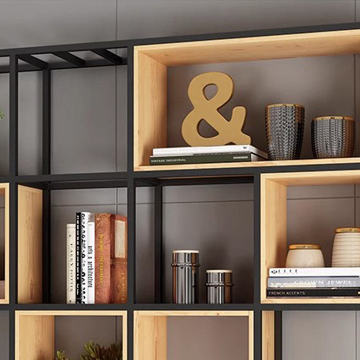 Industrial Wood Metal Shelf Partitions