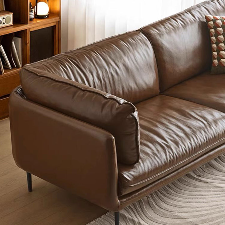 Luxurious Genuine Leather Sofa Present Them