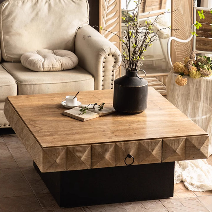 MAS-2229 Masdio MARCA Rustic Solid Wood Coffee Table