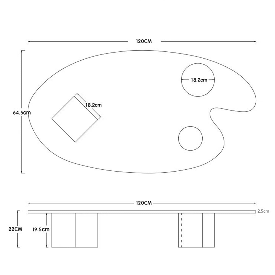 MAS-2211 Masdio Japandi Sintered Stone Coffee Table Masdio